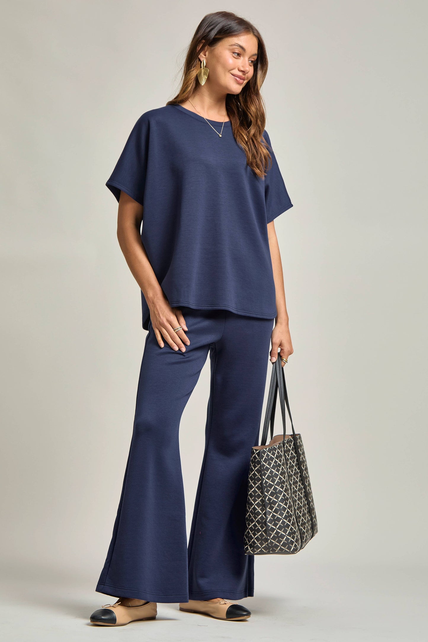 Poncho Top + Bell Bottom Modal Set