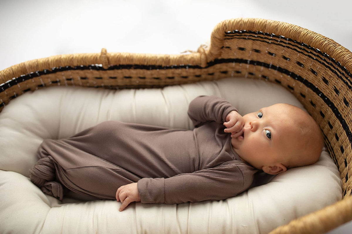 Cocoa Brown Ribbed Knotted Gown