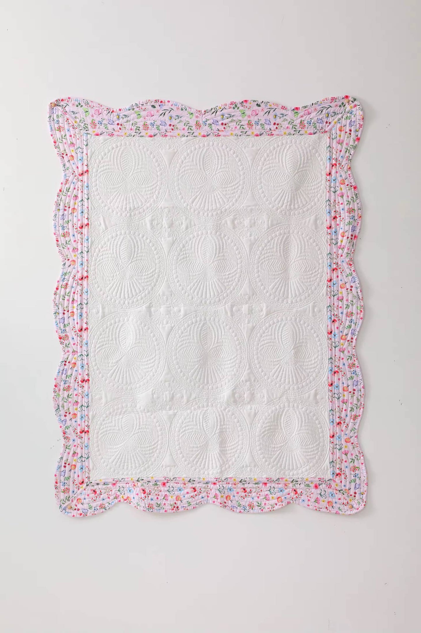 Heirloom Quilt - Baby Quilt Blanket Swaddle Monogram