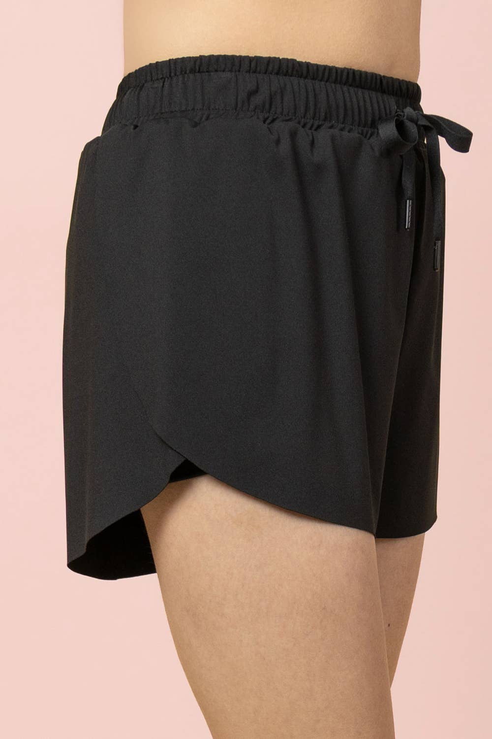 Side Overlap Activewear Shorts W/ Shorts Lining
