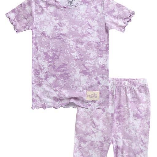 Bamboo Tie Dyeing Lavender Short Sleeve PJs