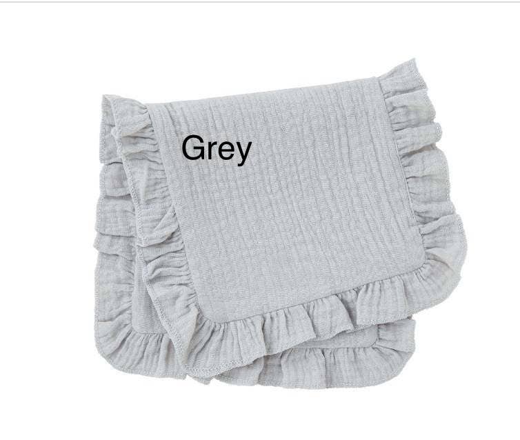 Muslin Ruffle Burp Cloth