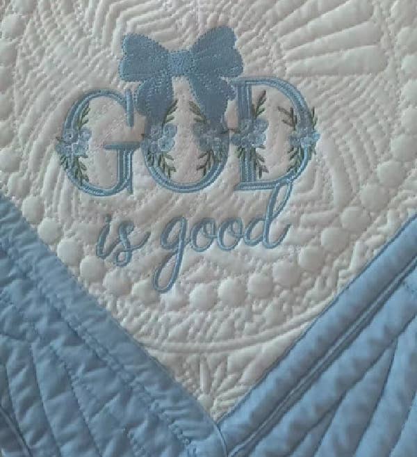 Heirloom Quilt - Baby Quilt Blanket Swaddle Monogram