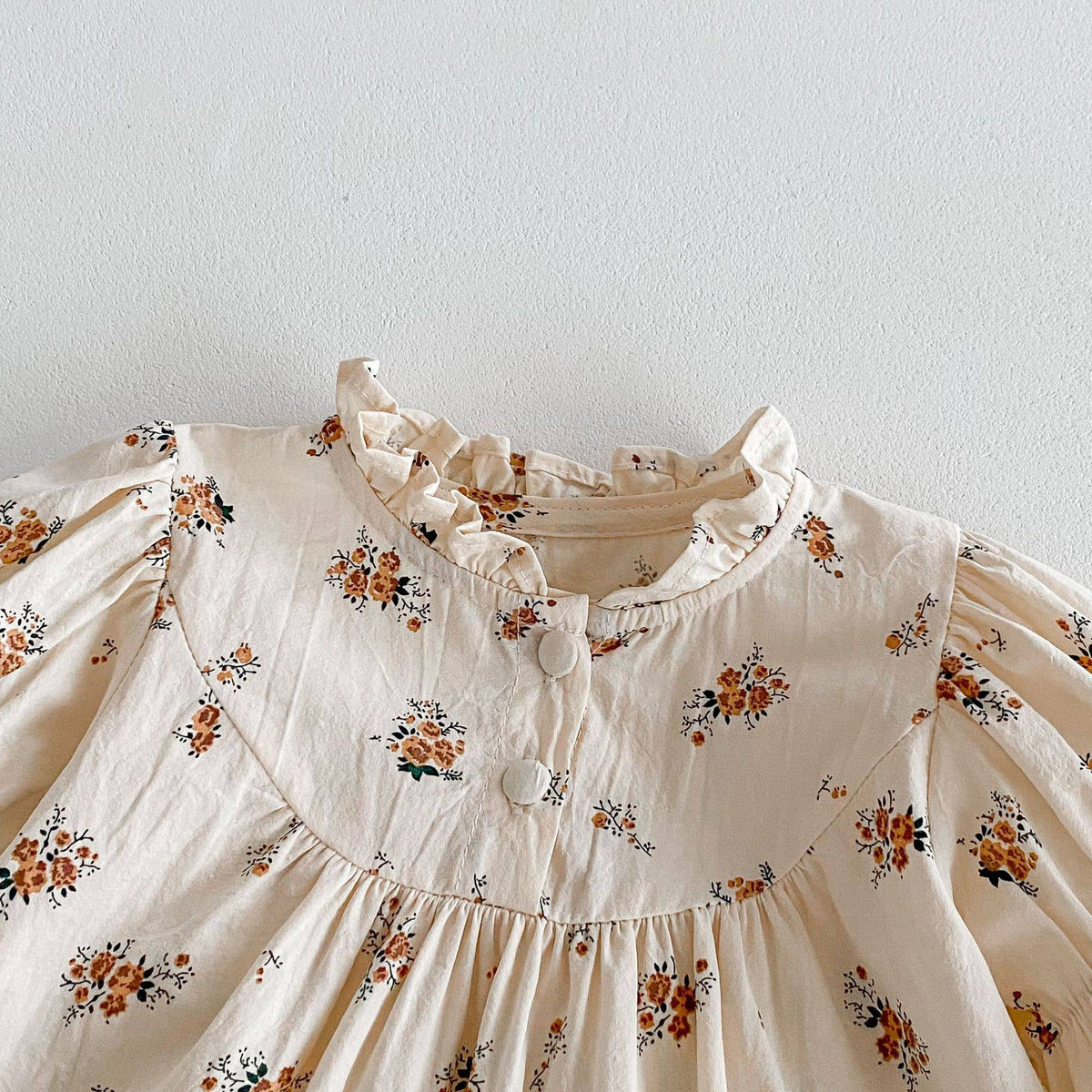 Baby Girl Floral Button Romper