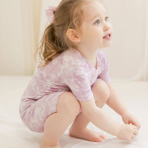 Bamboo Tie Dyeing Lavender Short Sleeve PJs