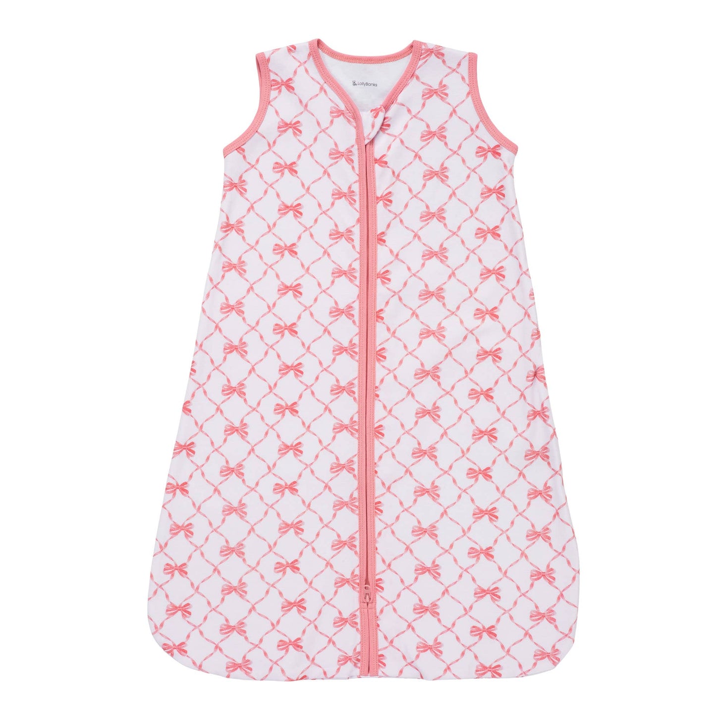 Beautiful Bows Baby Girl Sleep Sack, 100% Organic Cotton