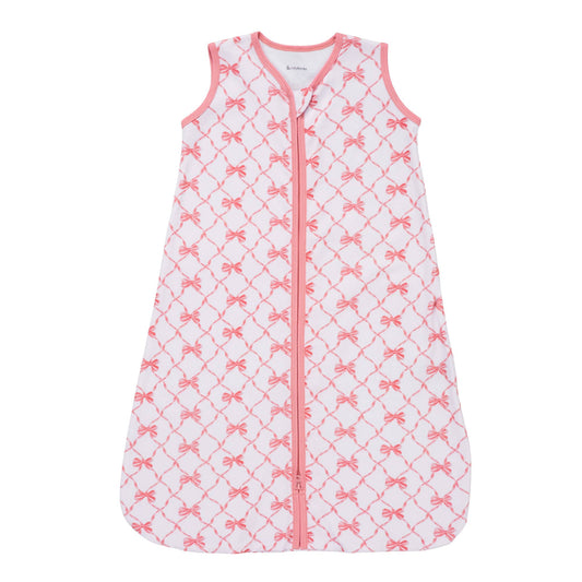 Beautiful Bows Baby Girl Sleep Sack, 100% Organic Cotton
