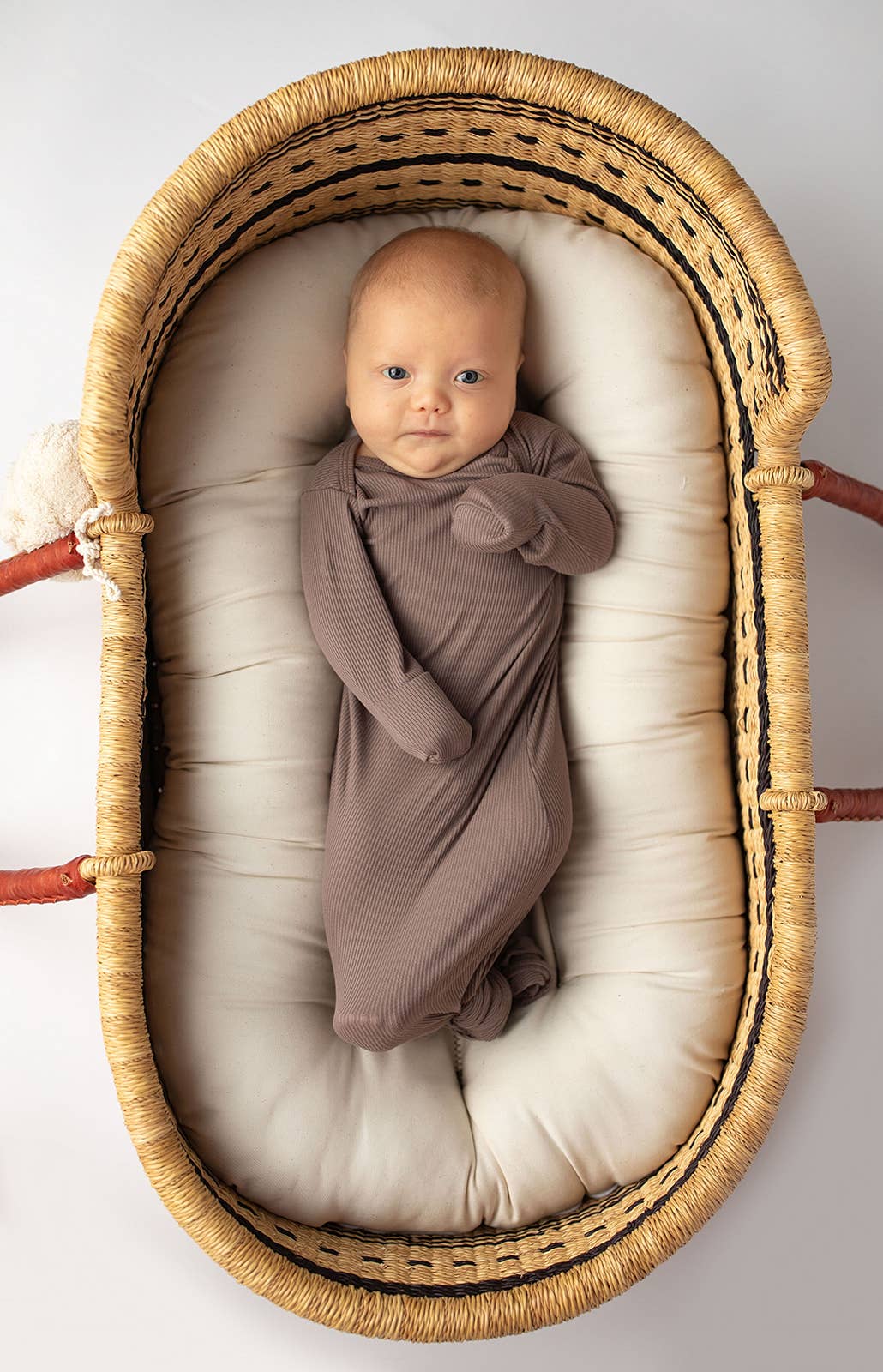 Cocoa Brown Ribbed Knotted Gown