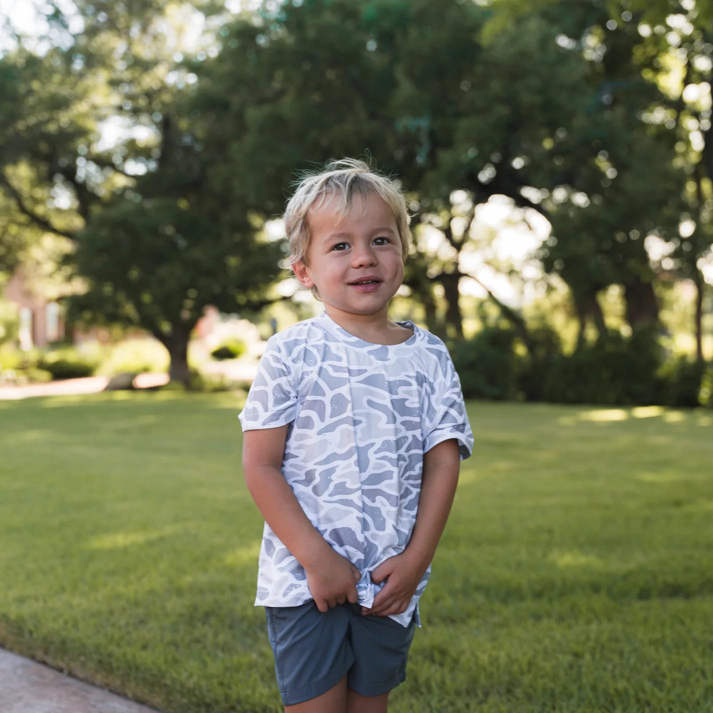 Youth Go To Tee - White Camo