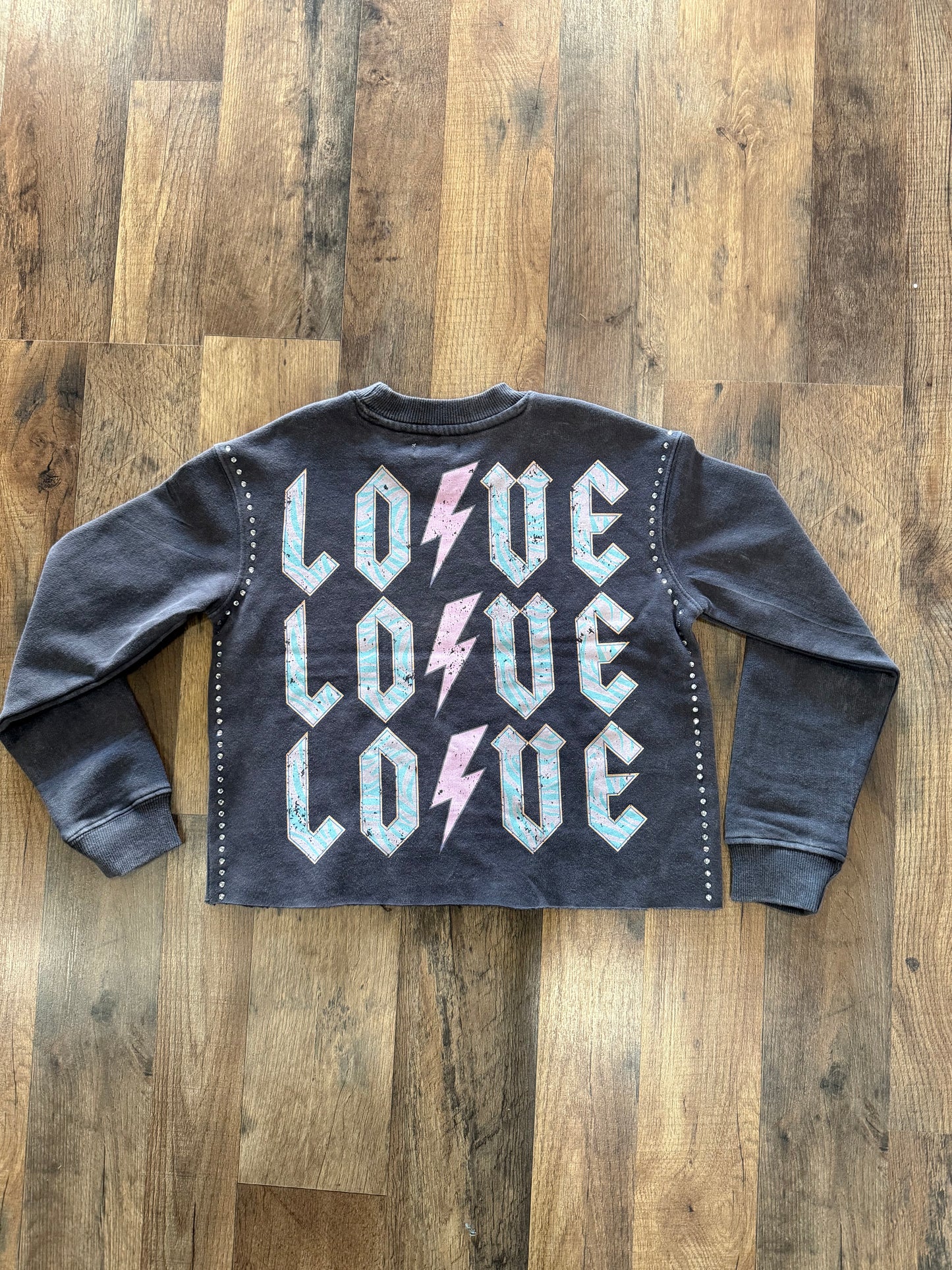 Acid Wash Love Sweatshirt