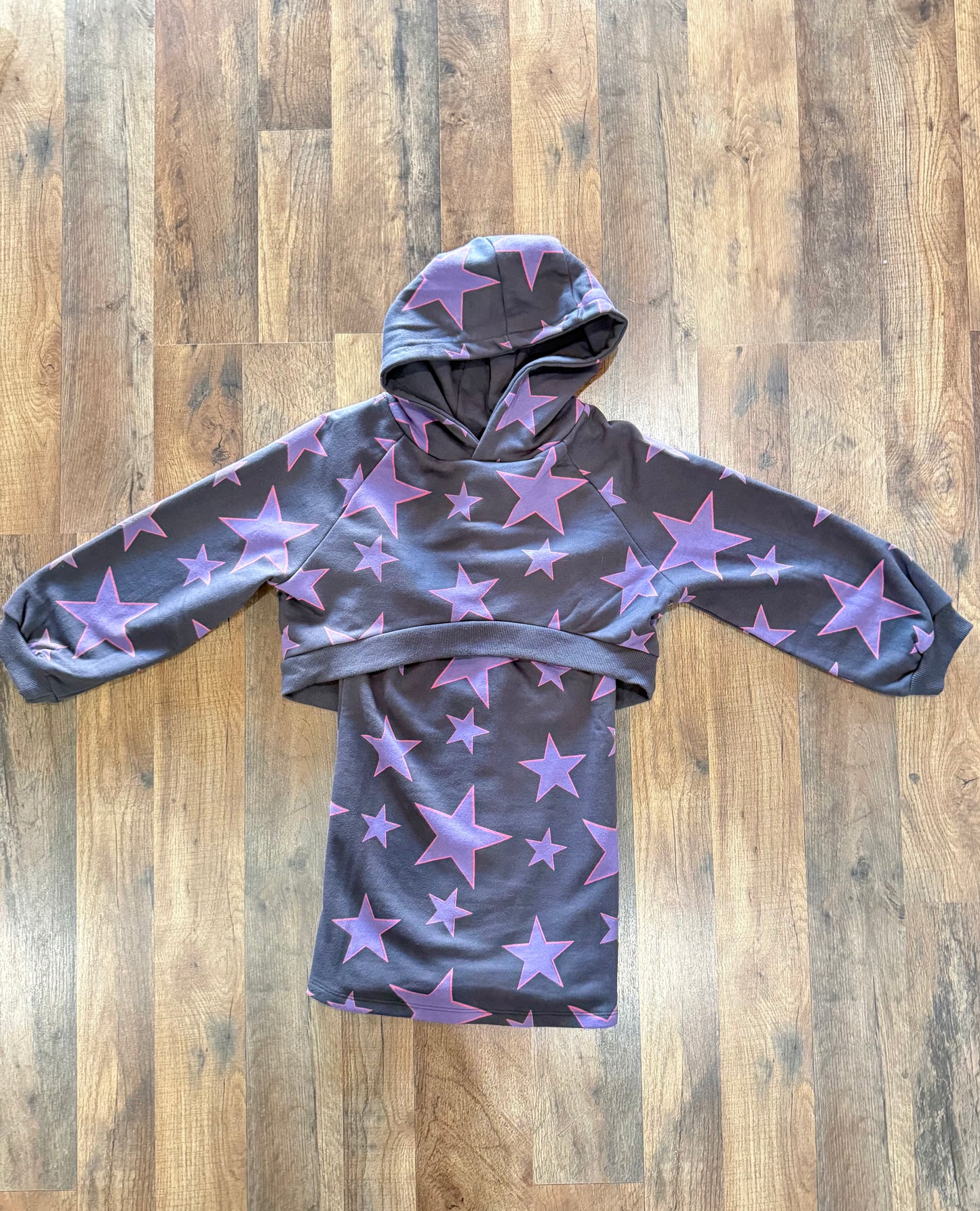 All Over Stars Hoodie Dress