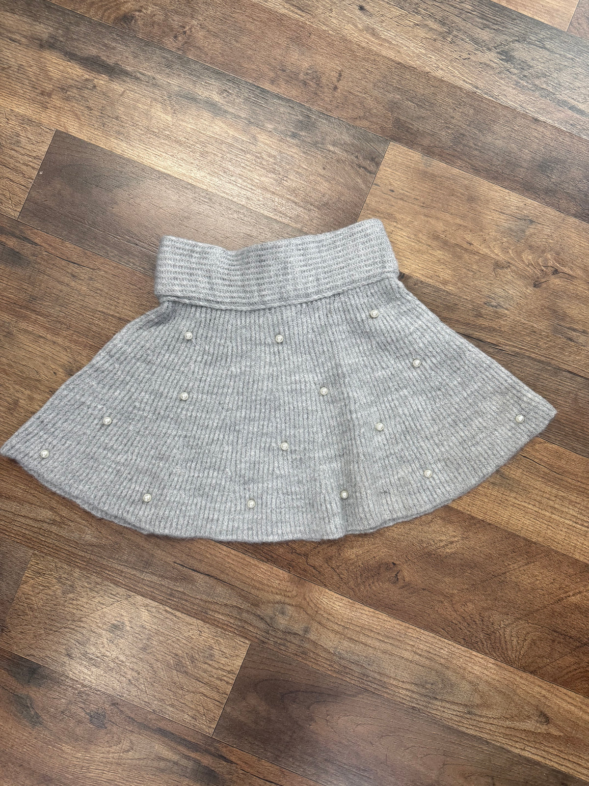 Girl Knit Skirt With Pearls