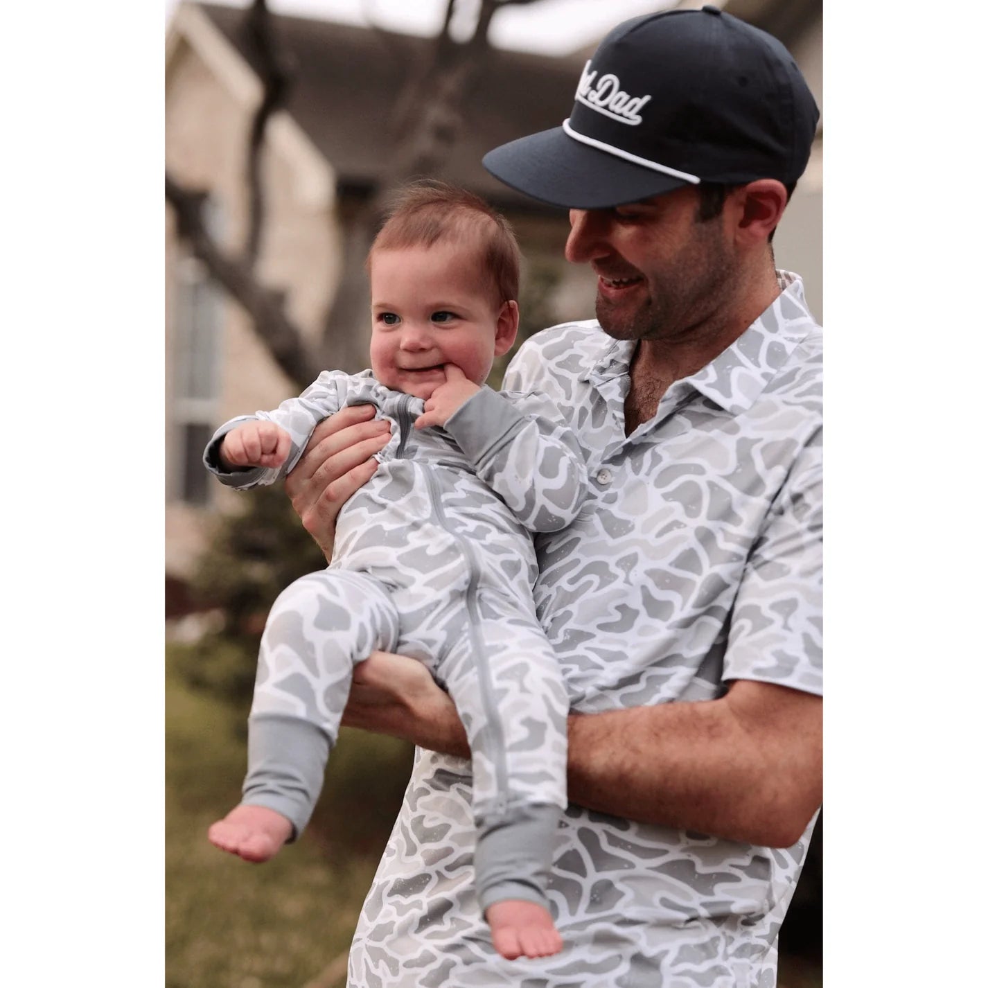 Baby Zip Up- White Camo