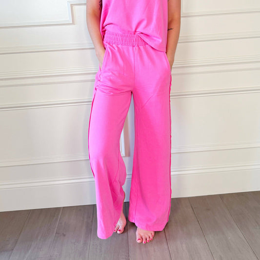 Pink Flowy Pant