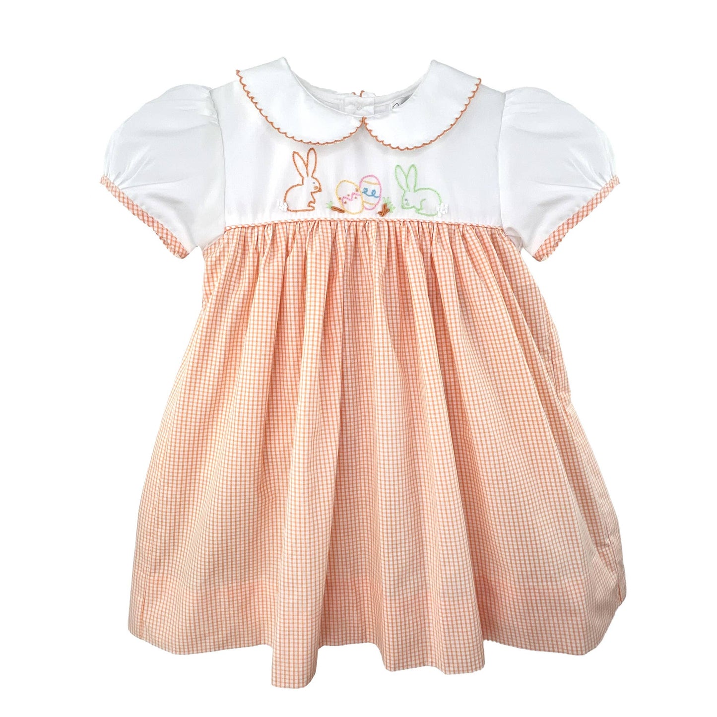 Dress with Hand Embroidered Easter Bunnies