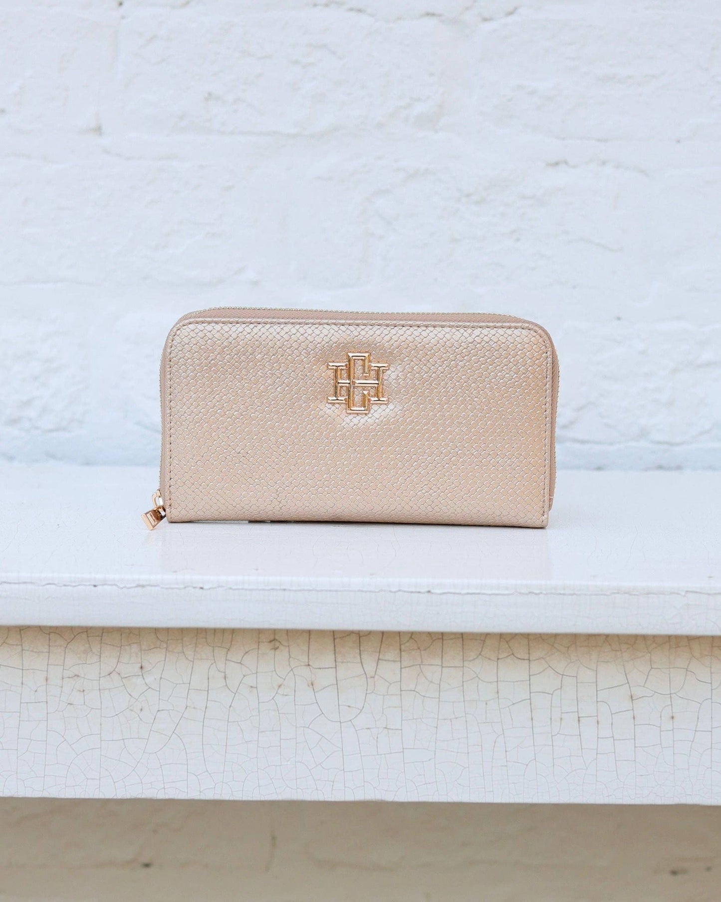 Penelope Wallet Woven Gold