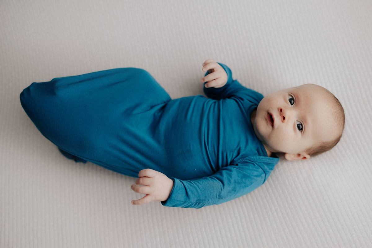 Blue Knotted Gown and hat