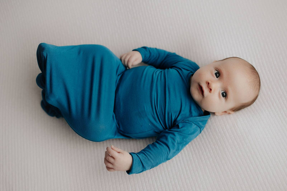 Blue Knotted Gown and hat
