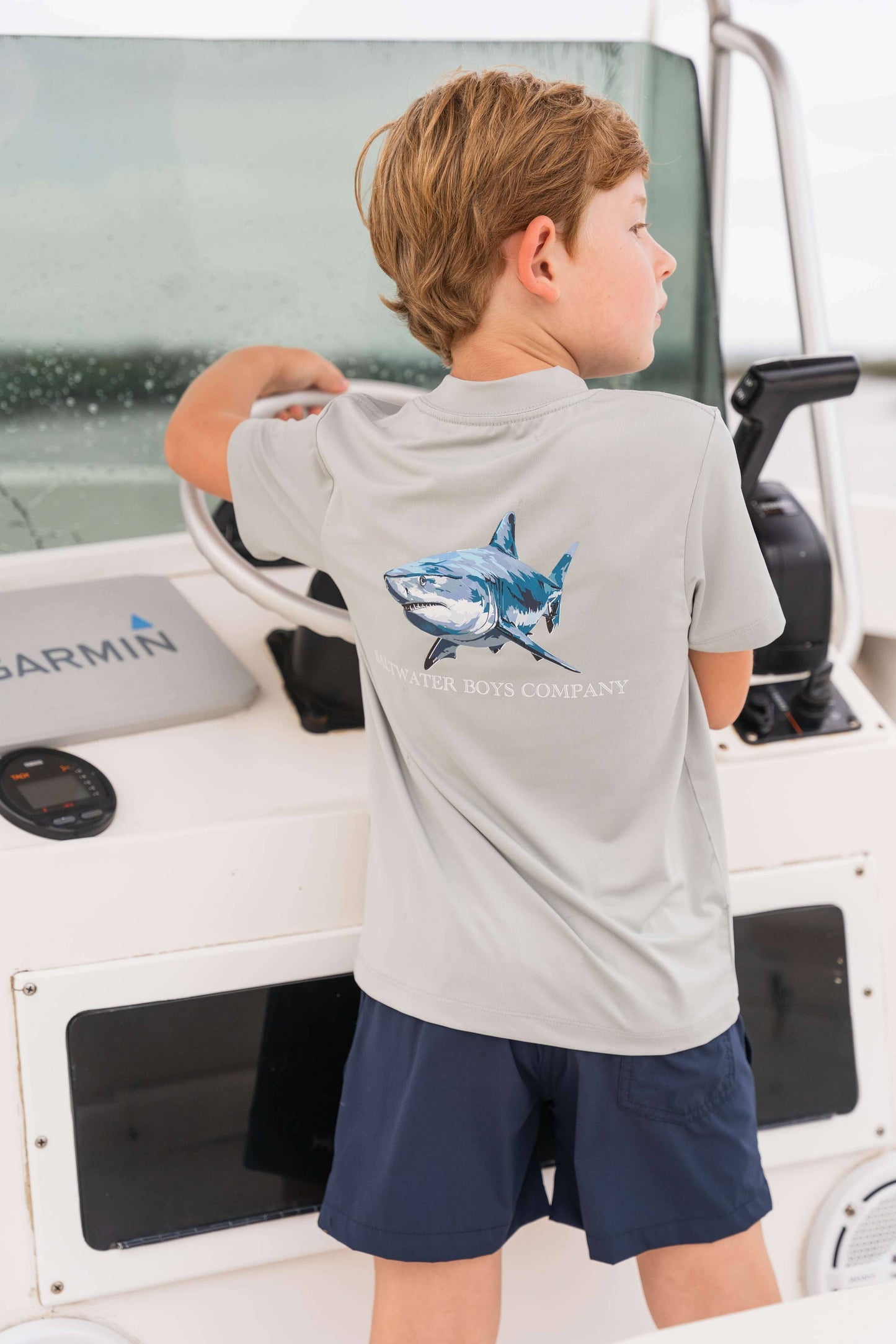 Great White Boys Performance Tee SS Grey