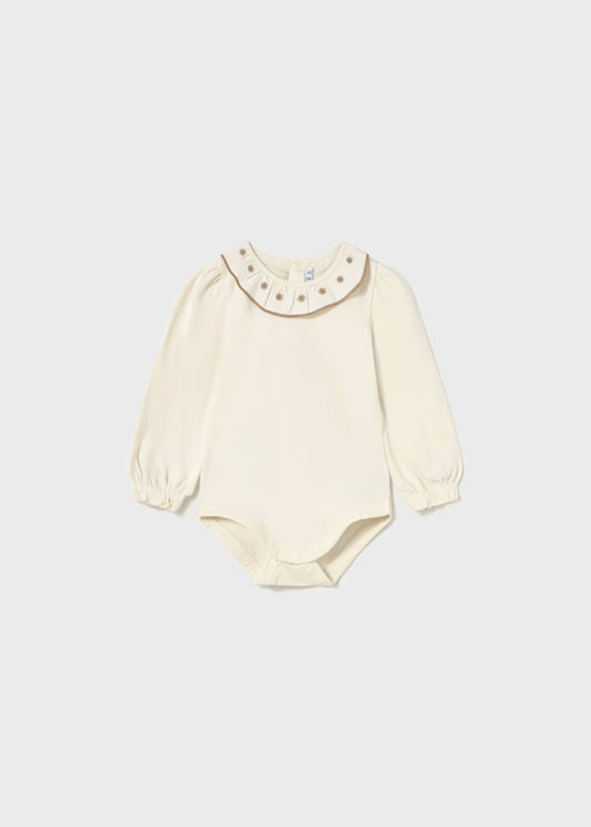 Baby Embroidered Bodysuit Macchiato