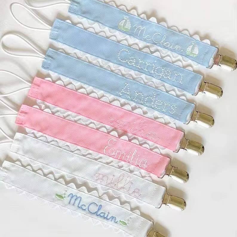 Pacifier Clip, Monogram-able Assorted Colors