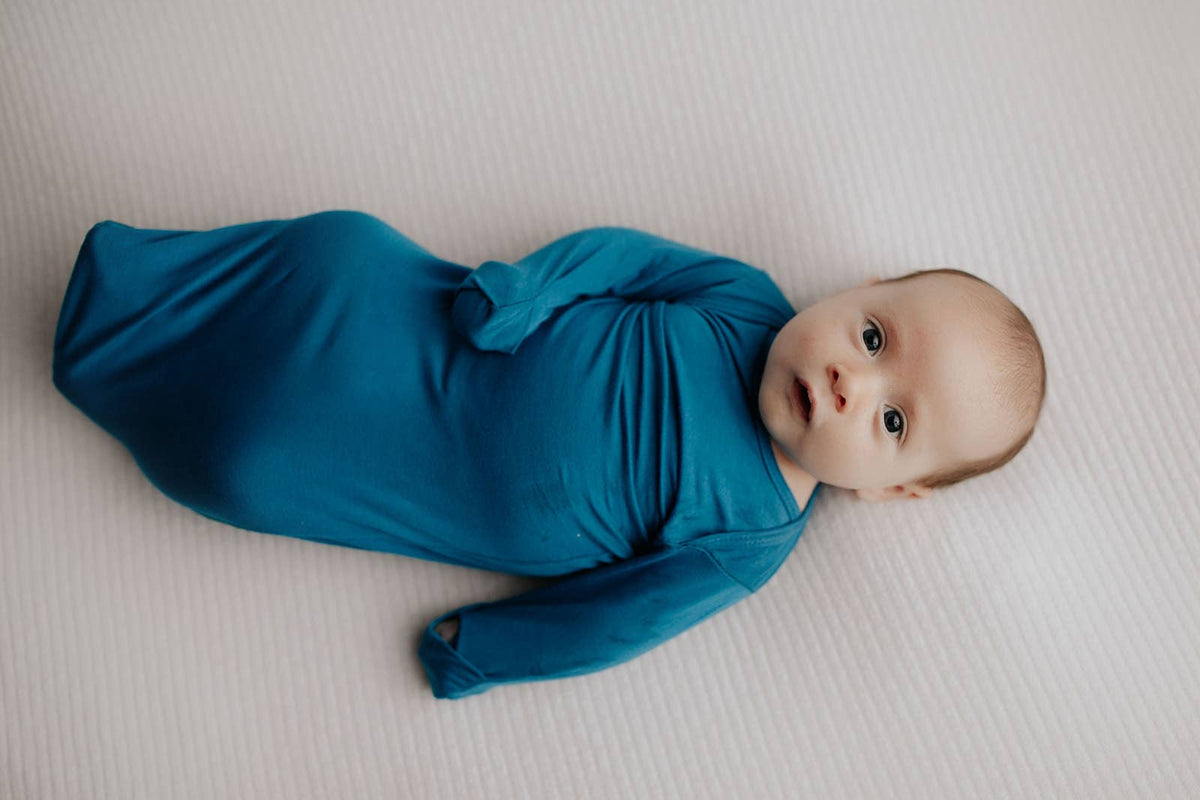 Blue Knotted Gown and hat