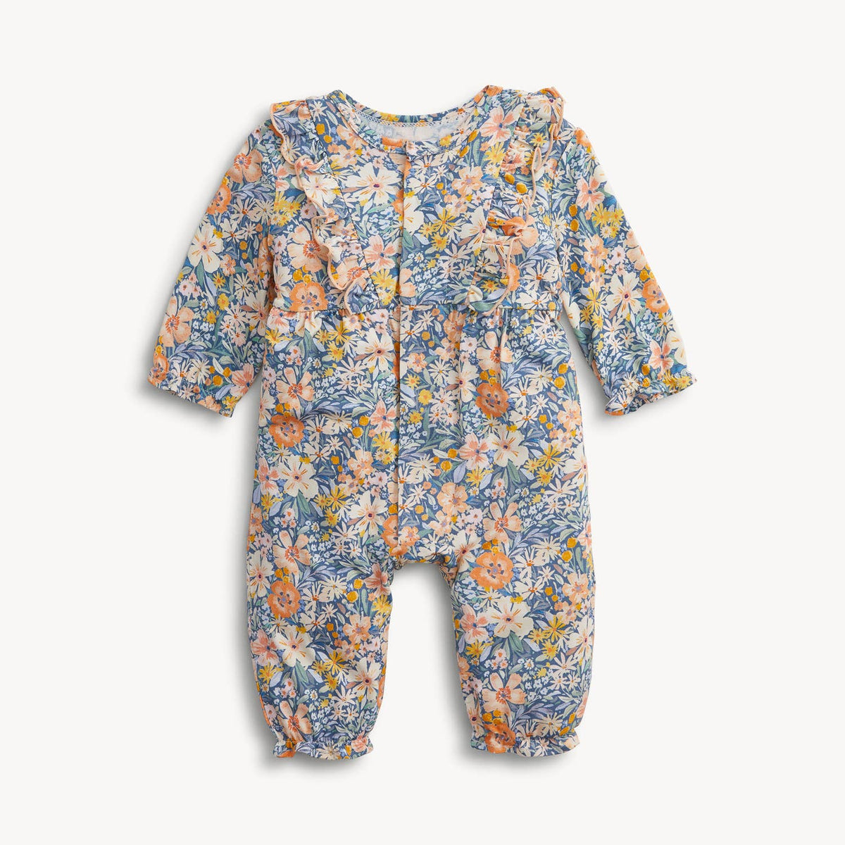 FLORA BABY GIRLS RUFFLE ROMPER