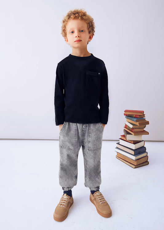 Boy Knit T-Shirt Navy