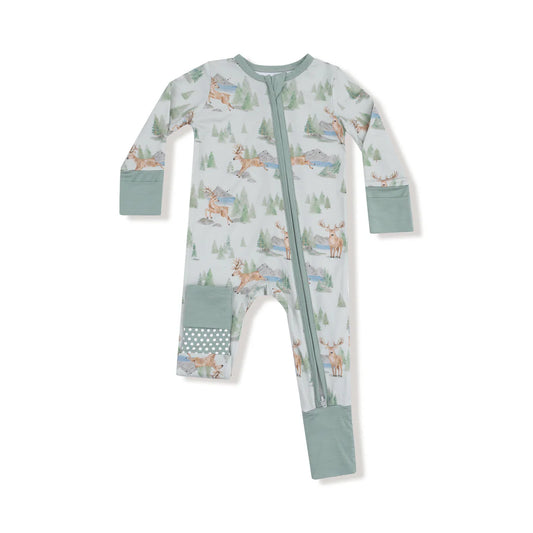 Buck Deer Zipper Romper