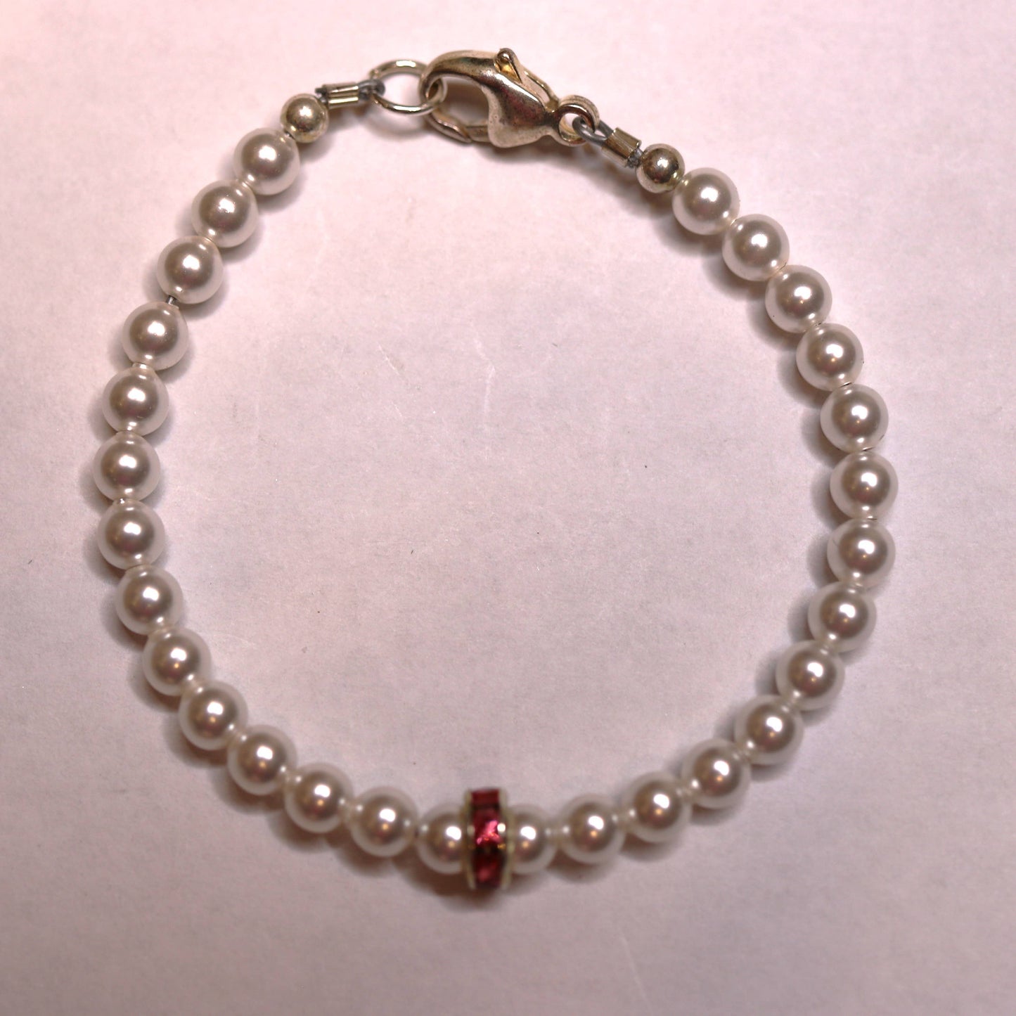 Classic Pearl (Rondel-Pink) Baby Child Kid Bracelet Jewelry