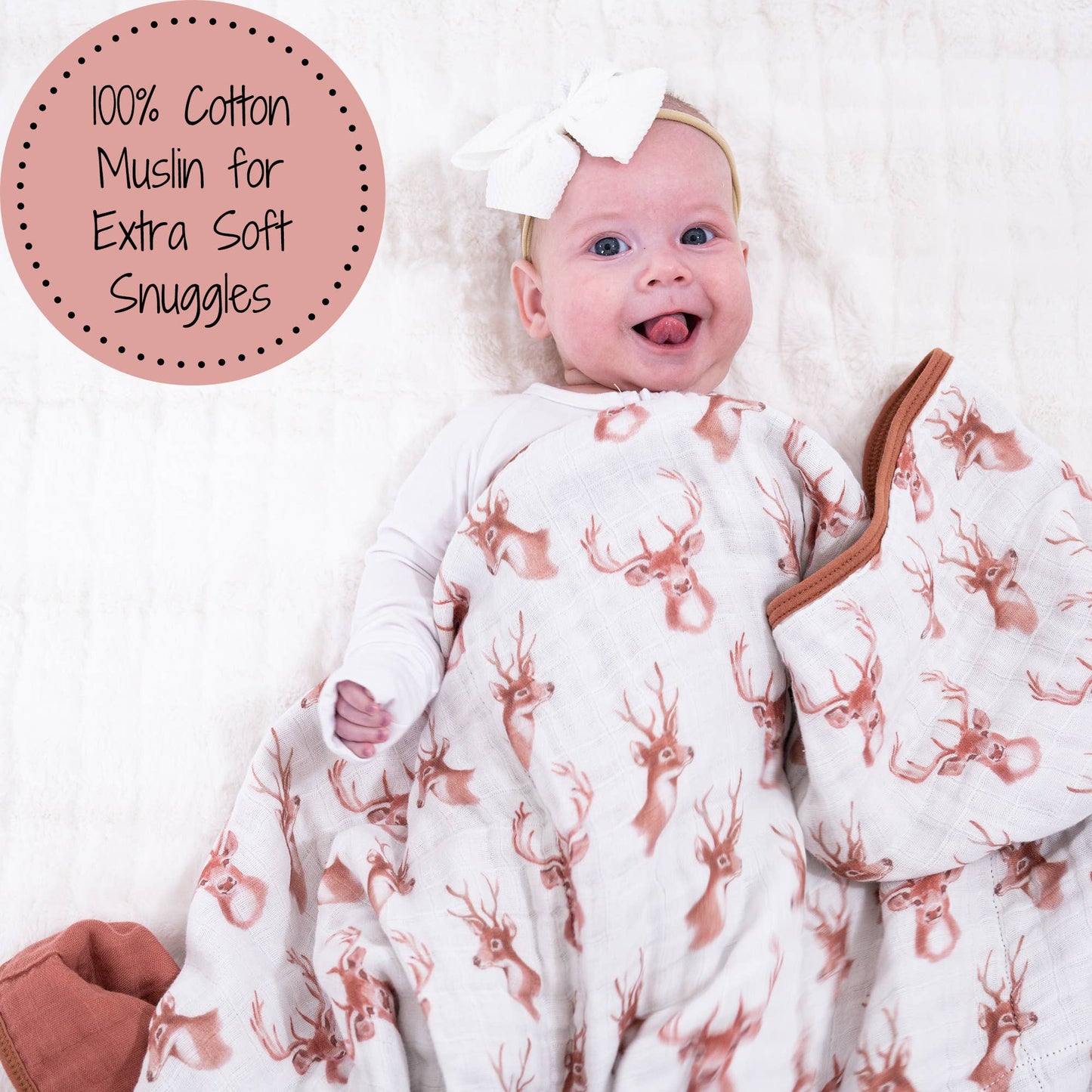 Muslin Quilt Baby & Kids Blanket Oh Deer