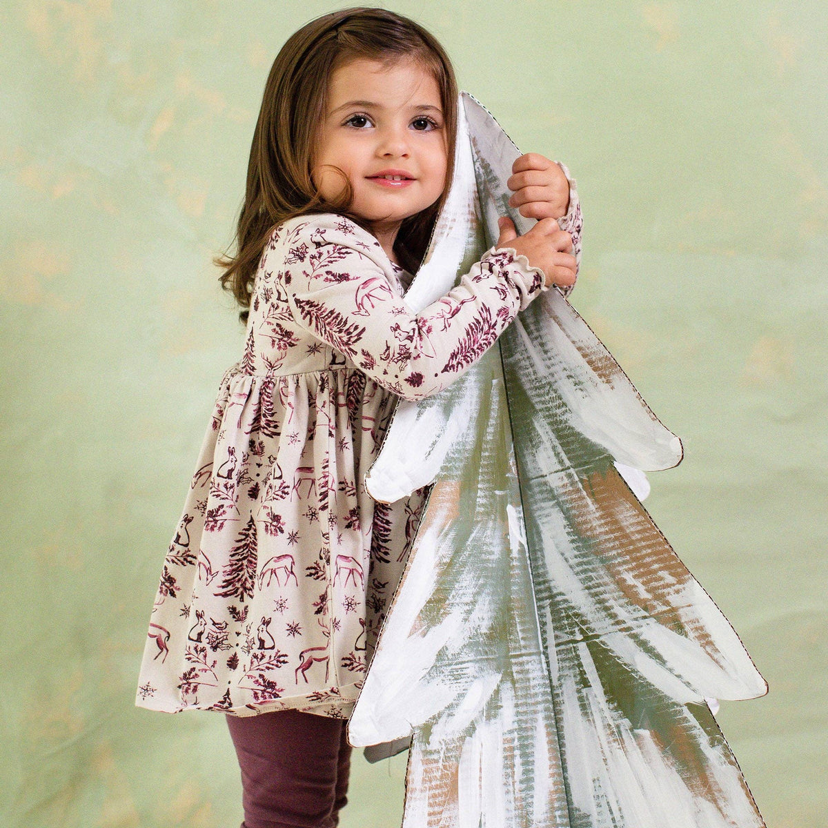 Woodland Story Girl Tunic and Pants Set