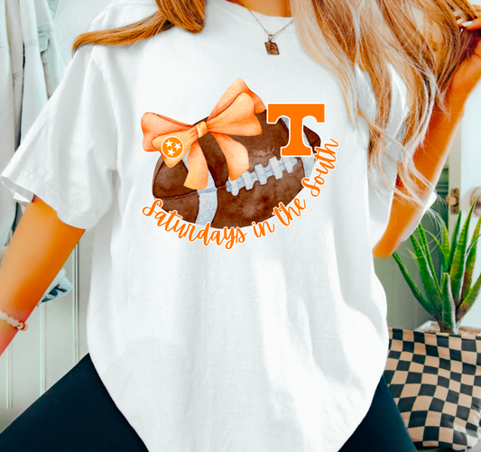 Tennessee Vols Football Coquette Graphic Tee
