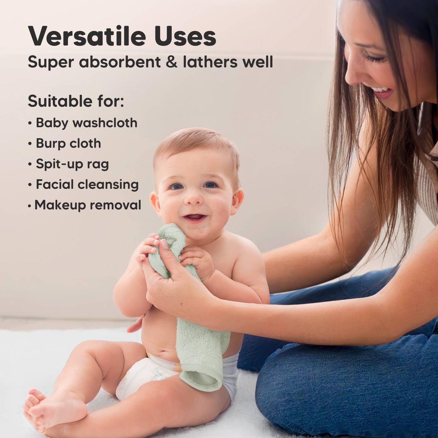 6-Pack Baby Wash Cloths