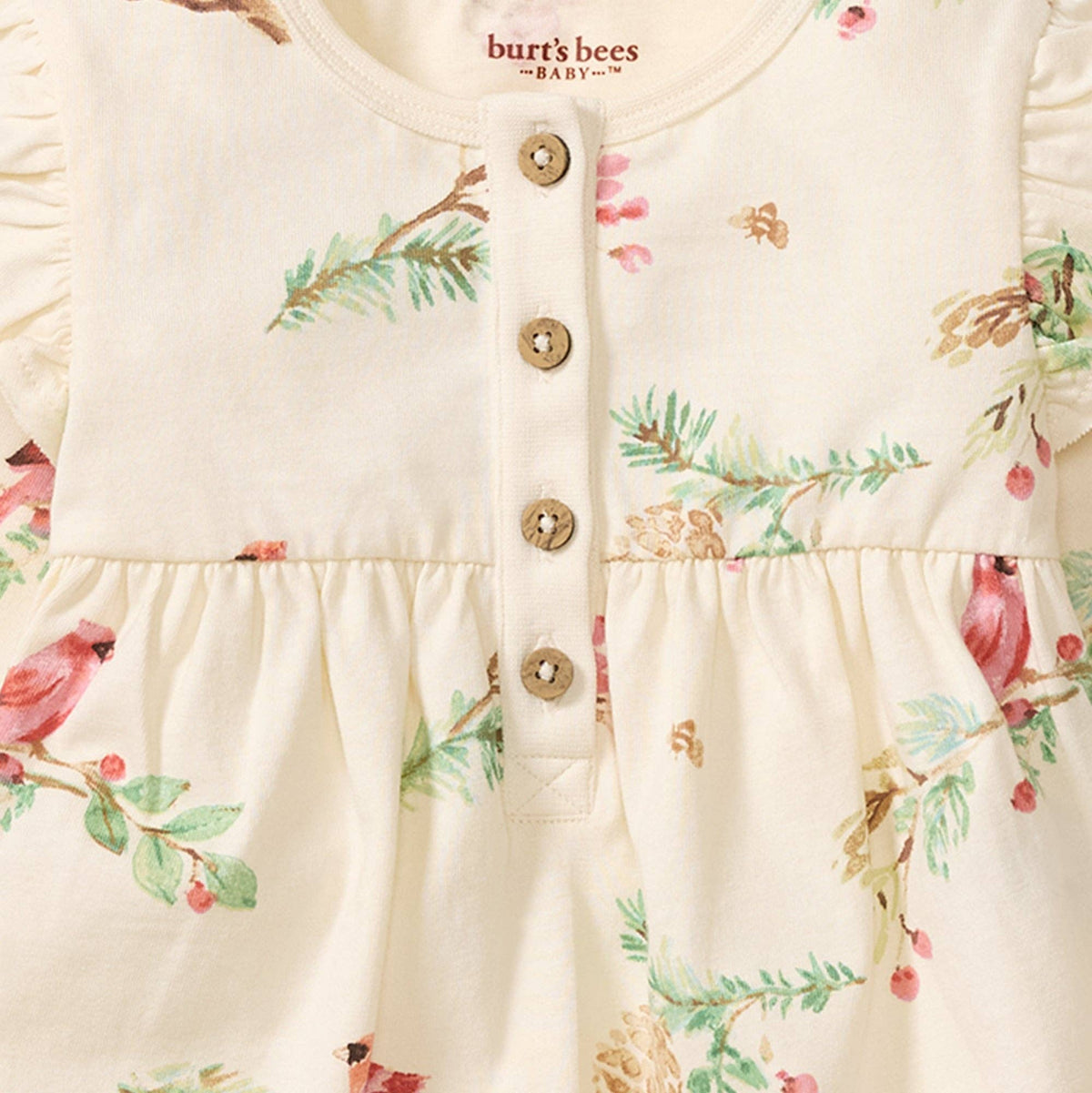 Winter Birds Baby Girls Jumpsuit