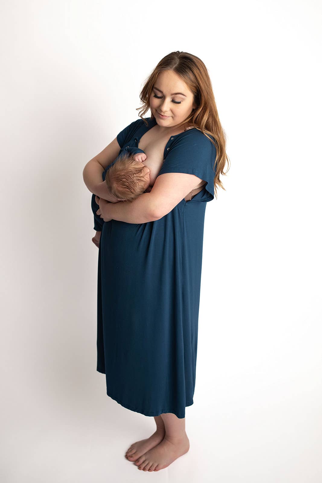 Navy Blue Knotted Gown