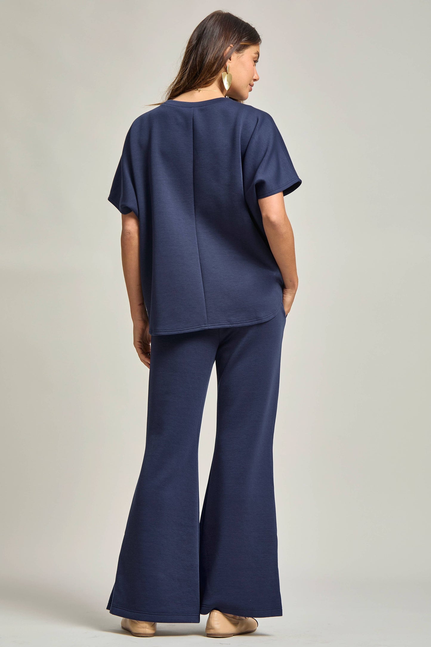 Poncho Top + Bell Bottom Modal Set