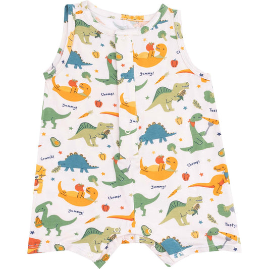 Veggie Dinos Sleeveless Shortie Romper