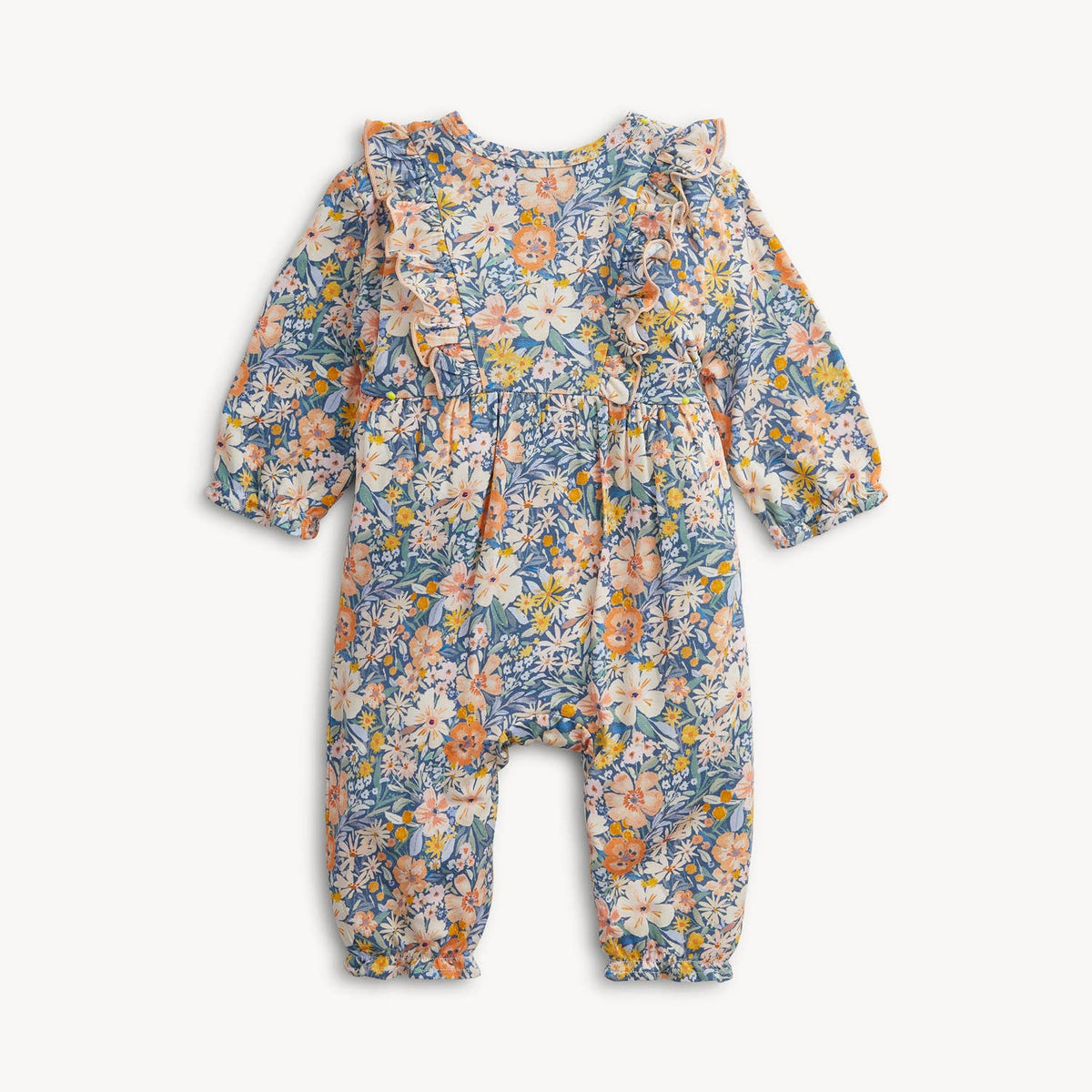 FLORA BABY GIRLS RUFFLE ROMPER