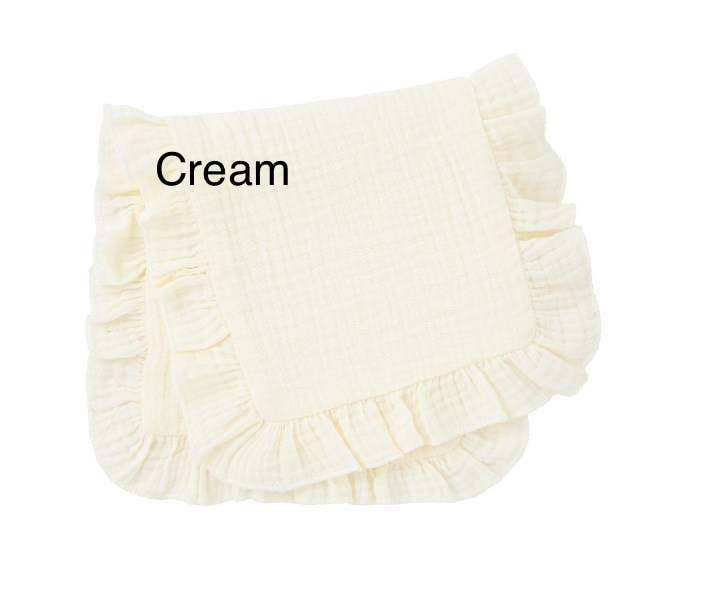 Muslin Ruffle Burp Cloth