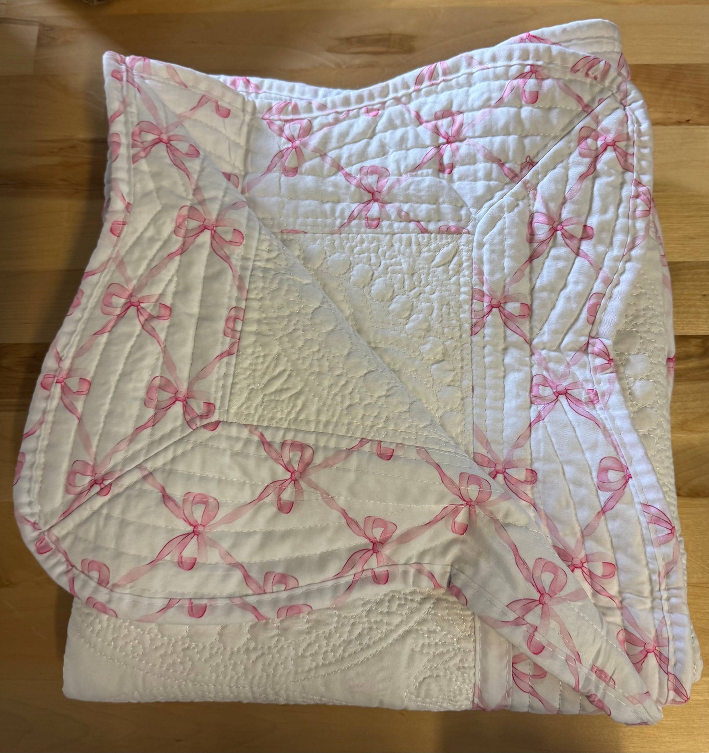 Heirloom Quilt - Baby Quilt Blanket Swaddle Monogram