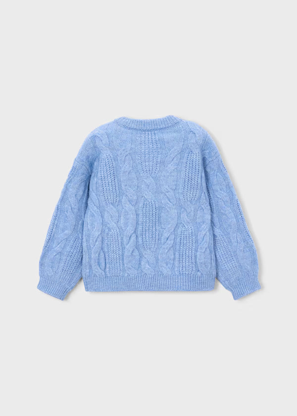 Girl Flower Applique Sweater