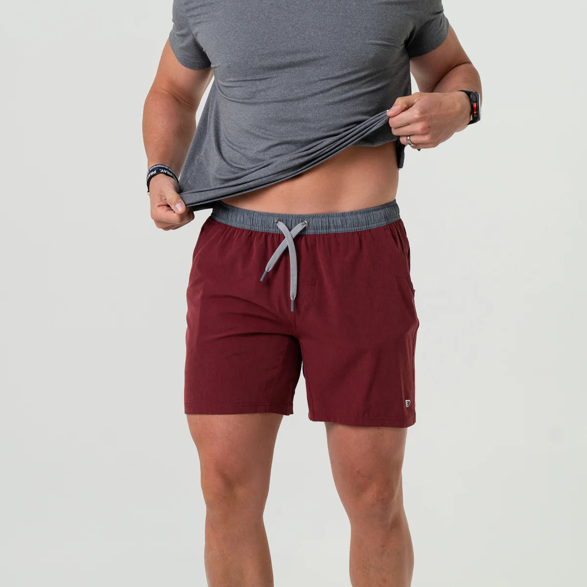 Athletic Short- Maroon- White Camo
