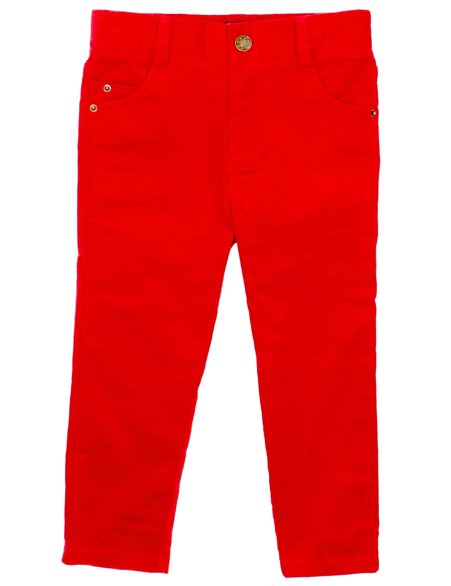 Boys Pinwale Cord Pants True Red