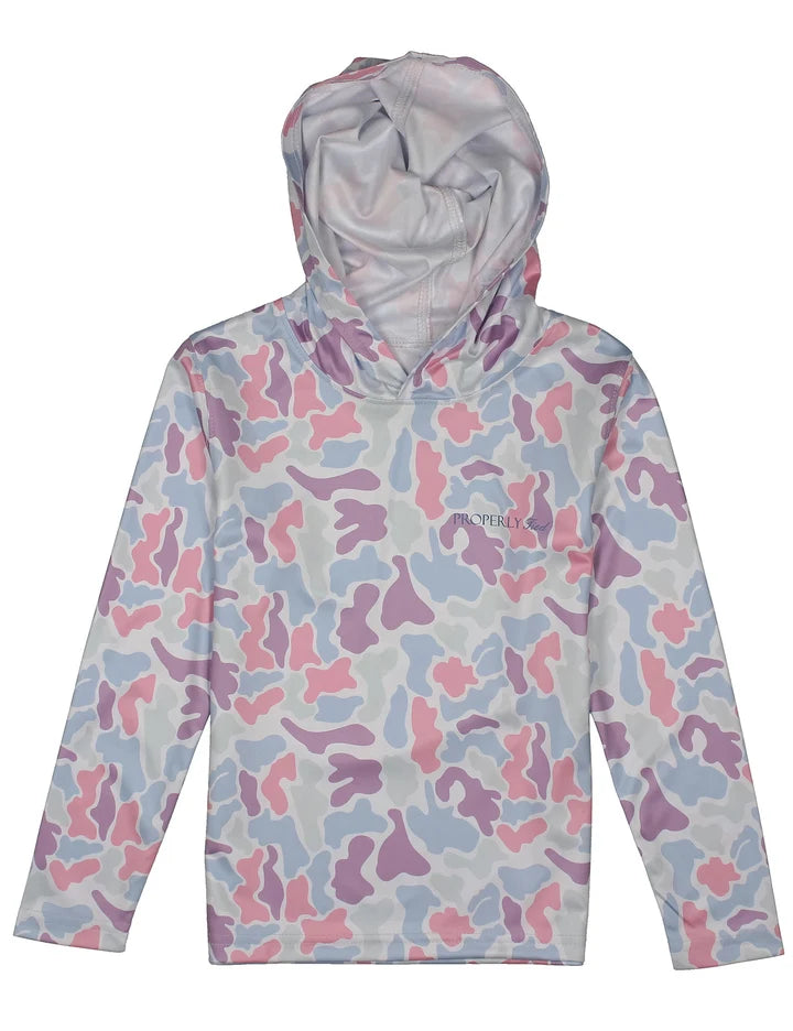 Girls Camo performance hoodie
