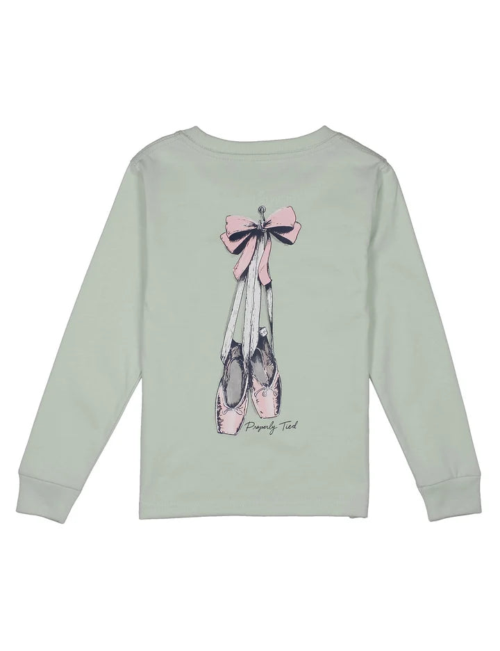 Long sleeve t-shirt with ballet slippers