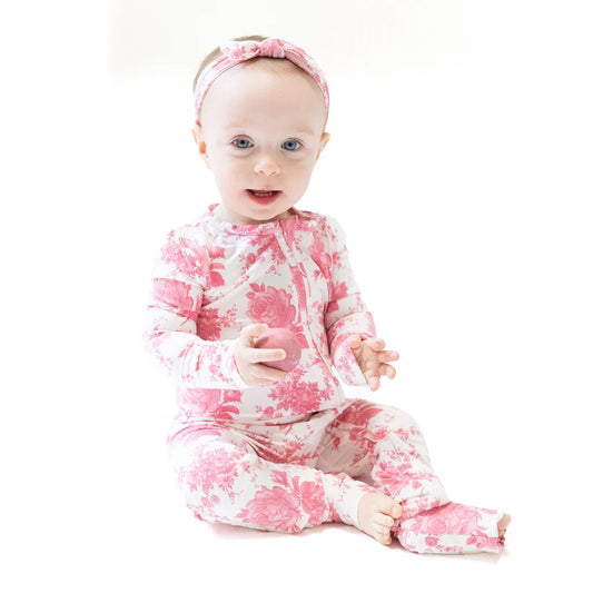 Vintage Pink Rose - Romper