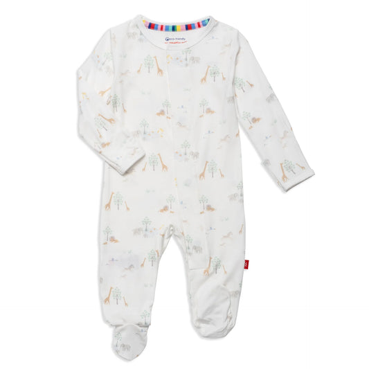 Serene Safari Blue Modal Footie