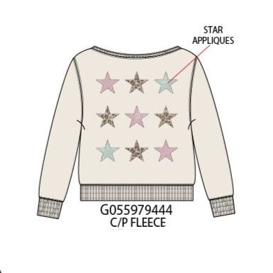 Stars Applique Sweatshirt